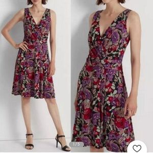 Ralph Lauren Floral Jersey Sleeveless Dress